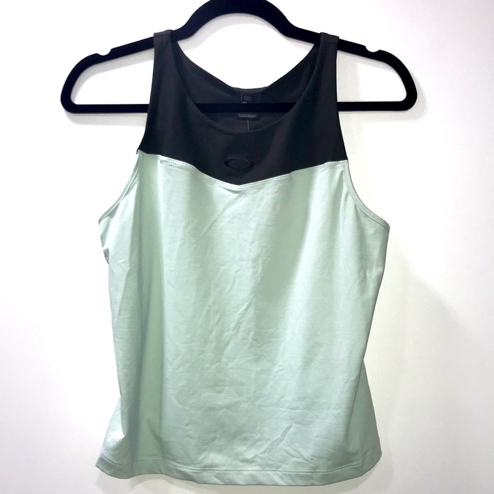 Oakley Luxe Strappy Tank: Mint & Olive Green